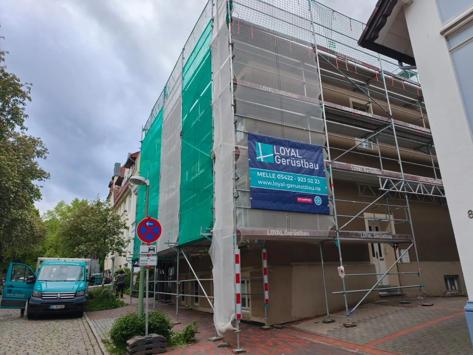 Arbeiten am Stadthaus. – Wohnungsbau